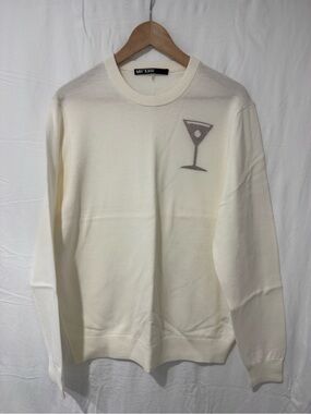 Mr. Turk Cream Crewneck Sweater with Martini
